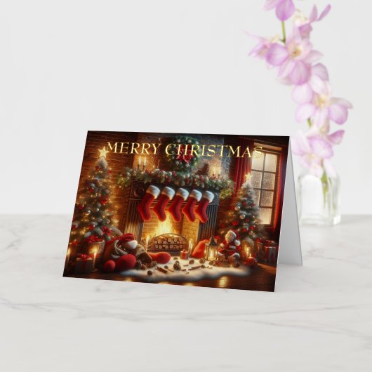 ウィンター表現ホリティ絵を描ング 箔シーズンカード (蘭)