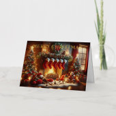 ウィンター表現ホリティ絵を描ング 箔シーズンカード (正面)