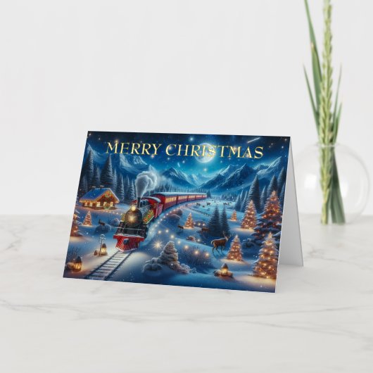 ウィンター表現ホリティ絵を描ング 箔シーズンカード (正面)