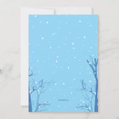 ウィンター誕生日招待状 招待状 (裏面)
