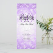 ウィンター60歳誕生日プログラム パープルワンダーランドメニュー 招待状 (スタンド正面)