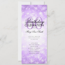 ウィンター60歳誕生日プログラム パープルワンダーランドメニュー 招待状