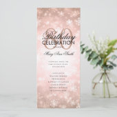 ウィンター80歳誕生日プログラム ローズゴールド ワンダーランド 招待状 (スタンド正面)