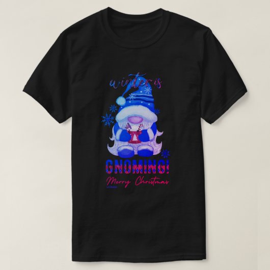 ウィンター・イズ・ノミング 楽しいクリスマス・ノーム Tシャツ (デザイン正面)