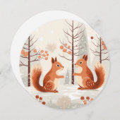 ウィンター・ウィスパーズ - きつねのホリデー・グリーティング シーズンカード (正面/裏面)