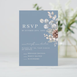 ウィンター ウェディング RSVP カード "ウィンター ウェア"