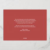 ウィンター・ウォーターカラー・ボタニカル ハッピー・ホリデー・フォト 箔シーズンカード (裏面)