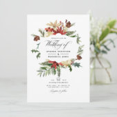 ウィンター ウッドランド クリスマス ウェディング フォト 招待状 (スタンド正面)