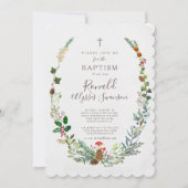 ウィンター·ウッドランド·バプテスマの招待 招待状 (正面)