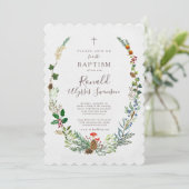 ウィンター·ウッドランド·バプテスマの招待 招待状 (スタンド正面)