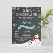 ウィンター·オンダーランド第1誕生日招待状 招待状 (スタンド正面)