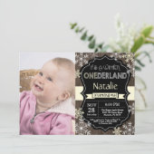 ウィンター・オンダーランド第1誕生日招待状 招待状 (スタンド正面)