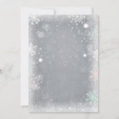 ウィンター·オンダーランド誕生日招待状ミント·ピンク·シカ 招待状 (裏面)