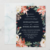 ウィンター ガーデン | フラワーの結婚式 招待状 (正面/裏面)