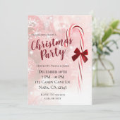 ウィンター キャンディー ケーン クリスマス ホリデー パーティー 招待状 (スタンド正面)