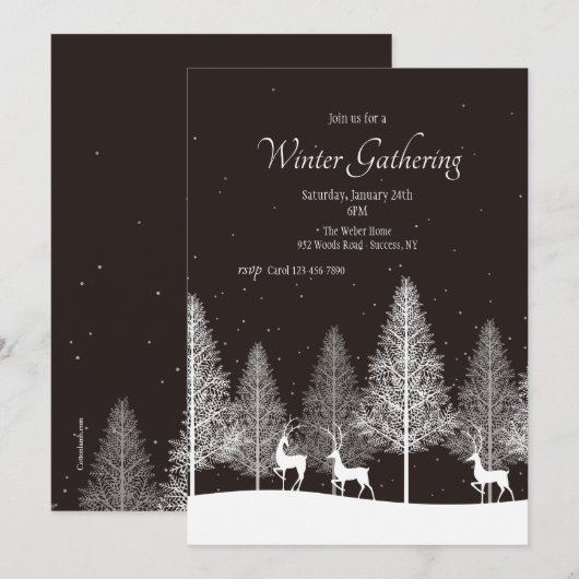 ウィンター ギャザリング 招待状 (正面/裏面)