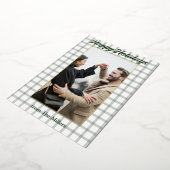 ウィンター グリーン ホリデー プライド フレームド フォイル グリーティング (回転した状態)