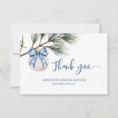 ウィンター シノワズリー ボウ ありがとうカード サンキューカード (正面)