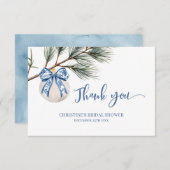 ウィンター シノワズリー ボウ ありがとう カード (正面/裏面)