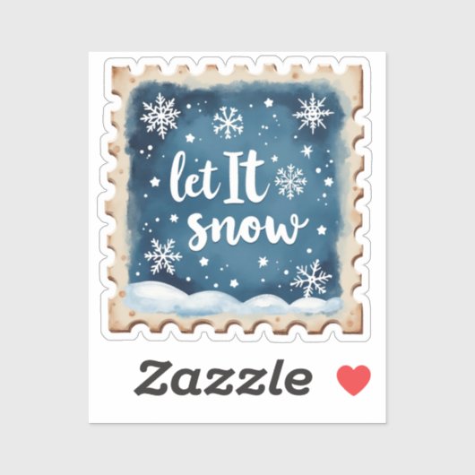 ウィンター スタンプ 雪を降らせて シール (シート)