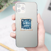 ウィンター スタンプ 雪を降らせて シール (スマートフォン)