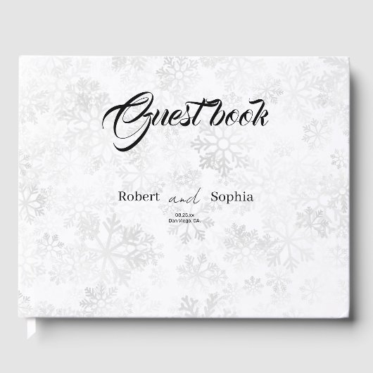 ウィンター・スノーフレーク・ウェディング ゲストブック (正面)