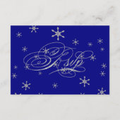 ウィンター スノーフレーク ジュエルズ n ブリング スワール ウェディング カード (裏面)