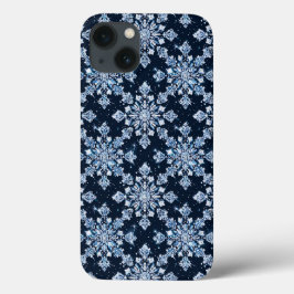 ウィンター・スノーフレーク・フロストの美しいデザイン iPhone 13ケース