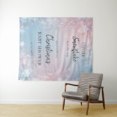 ウィンター スノーフレーク 男女兼用 ベビーシャワー サイン タペストリー (インサイチュ(横))