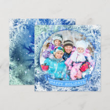 ウィンター スノー グローブ HAPPY HOLIDAYS フォト