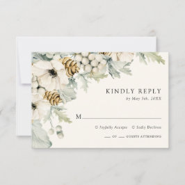ウィンター ダスティブルー RSVP カード