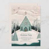 ウィンター・チャペル | クリスマス教会パーティー シーズンカード (正面/裏面)