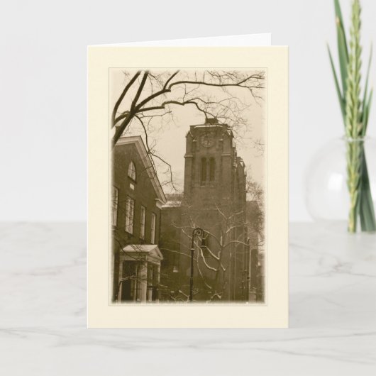 'ウィンター・チャーチ(NYC)' ホリデーカード - 無地 (正面)