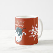 ウィンター ハッピー クリスマス おもちゃ 猫 ギフト  コーヒーマグカップ (正面右)