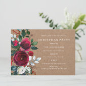 ウィンター バーガンディ グリーン イル クリスマス パーティー 招待状 (スタンド正面)