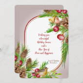 ウィンター・バード・ホリデー・カード シーズンカード (正面/裏面)