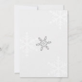 ウィンター ピンクとシルバーの雪の結晶 赤ちゃんビンゴ 招待状 (裏面)