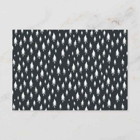 ウィンター・フォレストの受付カード エンクロージャーカード (裏面)