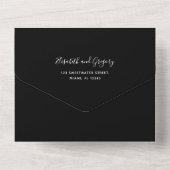 ウィンター フォレスト フラワー ウェディング オールインワン 招待状 (裏面)