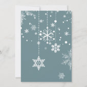 ウィンター フォレスト 水彩グレー ベビーシャワー インビテート 招待状 (裏面)