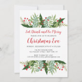 ウィンター フローラル | クリスマス・イブ 招待状 (正面)