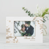 ウィンター ブランチェス 感謝の気持ちの写真カード 招待状 (スタンド正面)