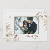 ウィンター ブランチェス 感謝の気持ちの写真カード 招待状 (正面/裏面)
