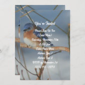 ウィンター ブルーバード ネイチャーパーティー 招待状 (正面/裏面)