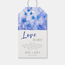 ウィンター ブルー ガーデン ウェディング ラブ アンド サンクス ギフトタグ