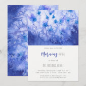 ウィンター ブルー ガーデン モーニング アフター 招待状 (正面/裏面)