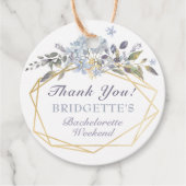 ウィンター ブルー フラワーの花嫁パーティー お礼 フェイバータグ (正面)
