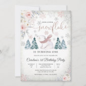 ウィンター・ベア 1歳の誕生日招待状 招待状 (正面)