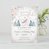 ウィンター・ベア 1歳の誕生日招待状 招待状 (スタンド正面)