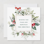 ウィンター ベリー ファミリー フォト 招待状 (裏面)